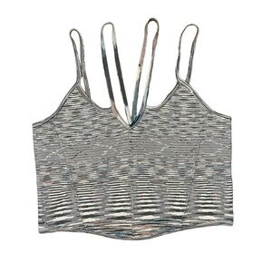 Anthropologie blue brown space dye strappy tank top women’s size medium